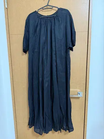 블랙 롱 원피스 반팔