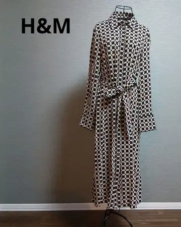 [새상품] H&M 링크 패턴 긴팔 셔츠 원피스