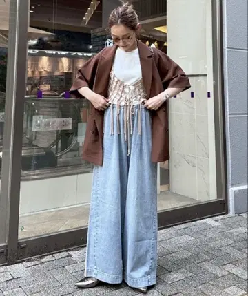 CIAOPANIC TYPY 와이드 이지 데님 M