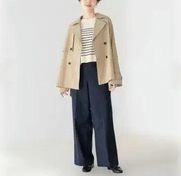 미사용 새상품 Elura 마린 와이드 팬츠 L 네이비