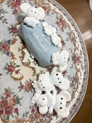 이카 쥐 자석 봉제 인형 티슈 커버 세트