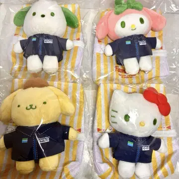 산리오 캐릭터즈 파미치키 마스코트 4점 봉제 인형 키링