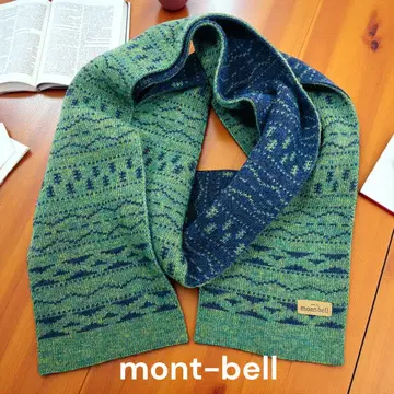 mont-bell 몽벨 기하학 패턴 니트 머플러
