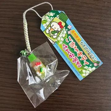 지역 한정 키티 스트랩 신슈 한정 와사비 버전 튜브 헬로키티