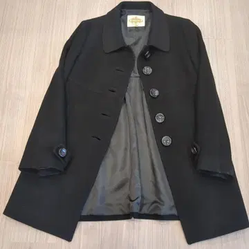 블랙 울 피코트 M