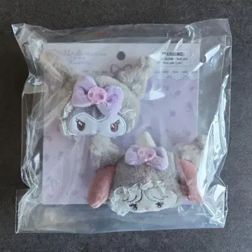 mikko 산리오 캐릭터즈 헤어 클립 수플레 쿠로미 세트