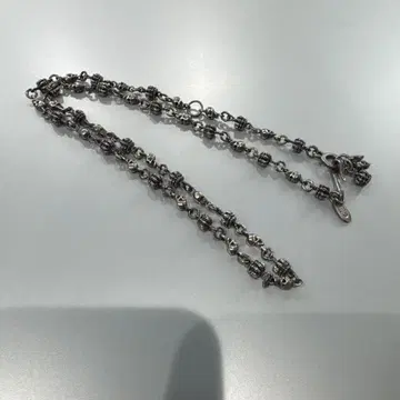 스컬 크라운 모티브 실버 디자인 체인 약 54cm