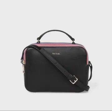 더블 지퍼 스퀘어 숄더백 폴스미스 PaulSmith 블랙
