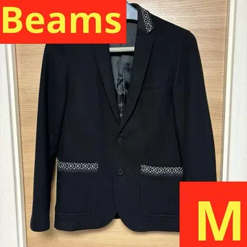 Beams 블랙 테일러드 자켓 M 울