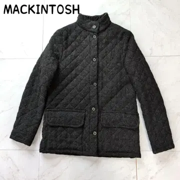 MACKINTOSH 다크 그레이 퀼팅 자켓 울 코트 영국제