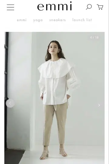 emmi 화이트 셔츠 블라우스 화이트 FREE
