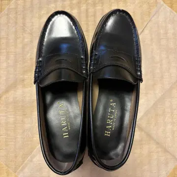 HARUTA 블랙 로퍼 24.0 EE