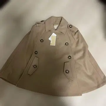 MICHAEL KORS 베이지 케이프 코트 XXS 미사용 판초
