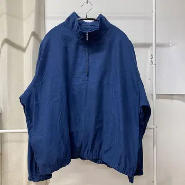 Eddie Bauer 네이비 하프 지퍼 나일론 자켓 XL