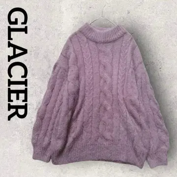 GLACIER 보틀넥 케이블 짜임 니트 스웨터 (L) 핑크 가을/겨울