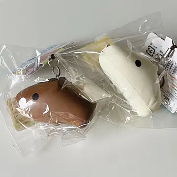 카피바라 씨 화이트 씨 말랑말랑 마스코트 스퀴즈 2개 세트 일본 한정판