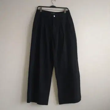 ReverticaL 데님 와이드 팬츠 블랙 데님 팬츠 턱