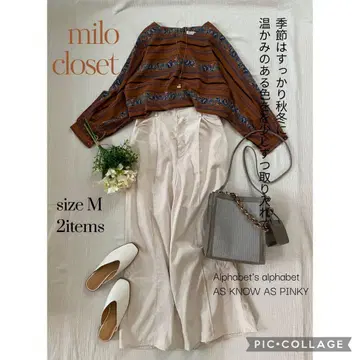 가을 오피카지 세트 여성용 의류 코디 판매 깔끔한 성숙 캐주얼 M 사이즈
