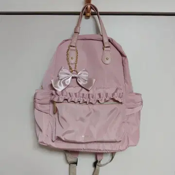 아오키 미사코 시마무라 콜라보 프릴 백팩 핑크