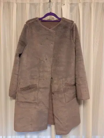 grove 리버서블 보아 스웨이드 코트 라벤더