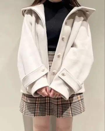 snidel 울 후드 코트 IVR