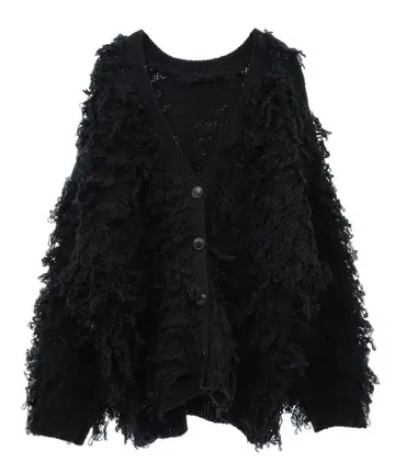 lumier 뤼미에 프린지 니트 가디건 블랙
