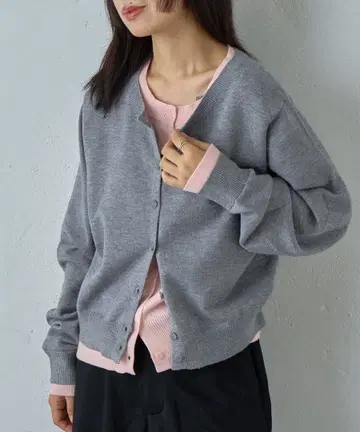 goocy 구시 [SNS에서 화제의!] 레이어드 라이크 가디건
