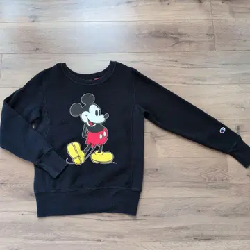 Champion BEAMS 별주 Disney 맨투맨 네이비 XS