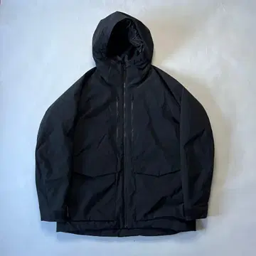 유니클로 하이브리드 다운 블랙 코트 L