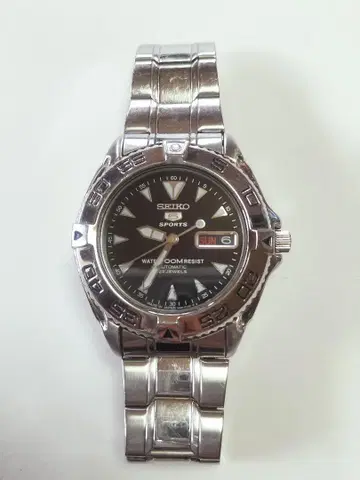 SEIKO 5 SPORTS 자동 와인딩 블랙 손목시계