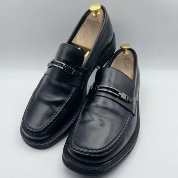 REGAL JU28 비트 로퍼 통굽 블랙 가죽 26cm EE