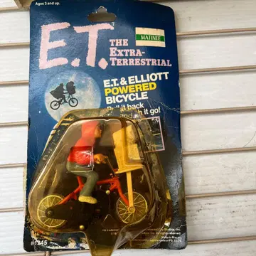E.T.와 엘리엇 자전거 피규어 80년대 자전거 움직임