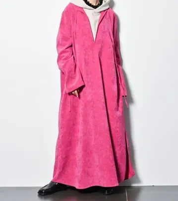 CITYSHOP VELVETEEN KAFTAN DRESS 핑크