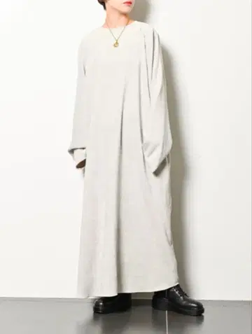 CITYSHOP VELVETEEN KAFTAN DRESS 그레이