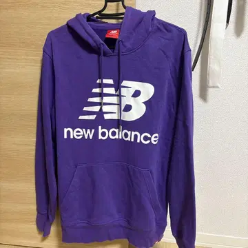 new balance 보라색 후드 부착 후드티