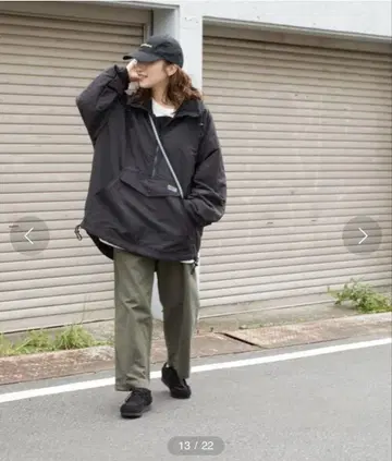 프릭스스토어 OUTDOORS 안감 플리스 아노락 후드티