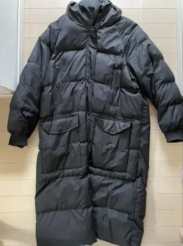 블랙 롱 다운 자켓