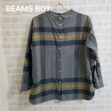 BEAMS BOY 빅 타탄 하이넥 풀오버