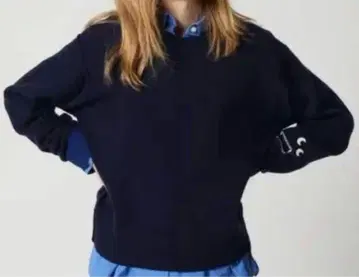 안야 힌드마치 x 유니클로 프리미엄 크루넥 스웨터 네이비 3XL