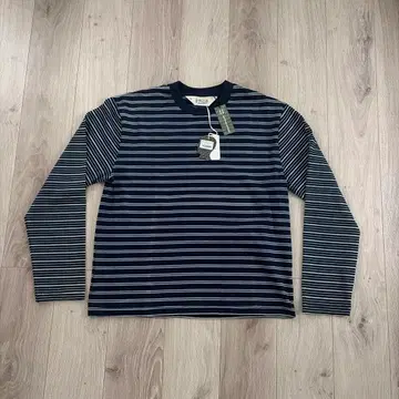 택 포함 브레인 데드 멀티 스트라이프 모크넥 tee sizeL