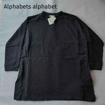 [새상품] Alphabets alphabet 이소재 티셔츠 블랙 F