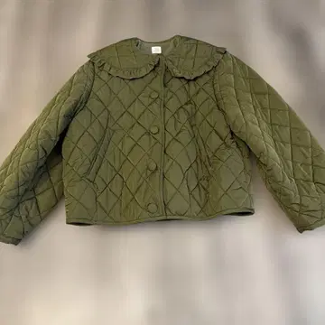 Dot and Stripes CHILD WOMAN 퀼팅 둥근 카라 블루종