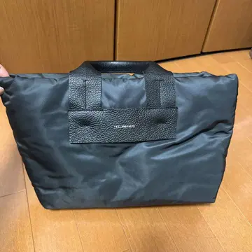 블랙 나일론 가죽 핸드백