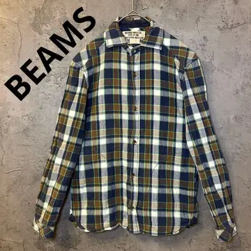 BEAMS 빔즈 남성용 긴팔 플란넬 셔츠 포켓 있음 M