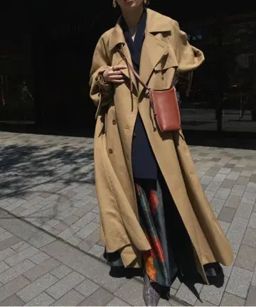 Ameri SUPERIOR FLARE TRENCH COAT 베이지 M