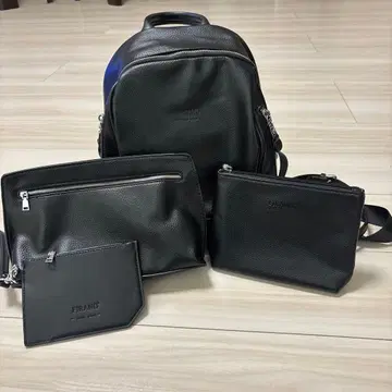 FIRANO 블랙 백팩 파우치 세트