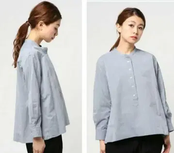 최근 새상품급 마가렛호웰 밴드 카라 스트라이프 셔츠 M 사이즈 상당