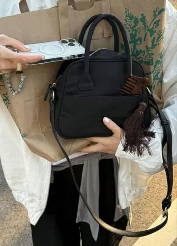 POIK nugu 오리지널 미니 핸들 포켓 백 숄더백