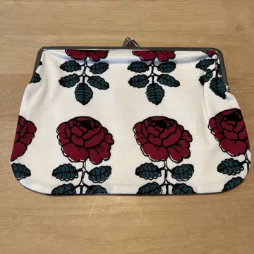 마리메꼬 장미 무늬 패브릭 소재 파우치 약 25cm x 18cm