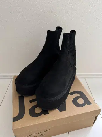 Java 블랙 통굽 삭스 어그 부츠